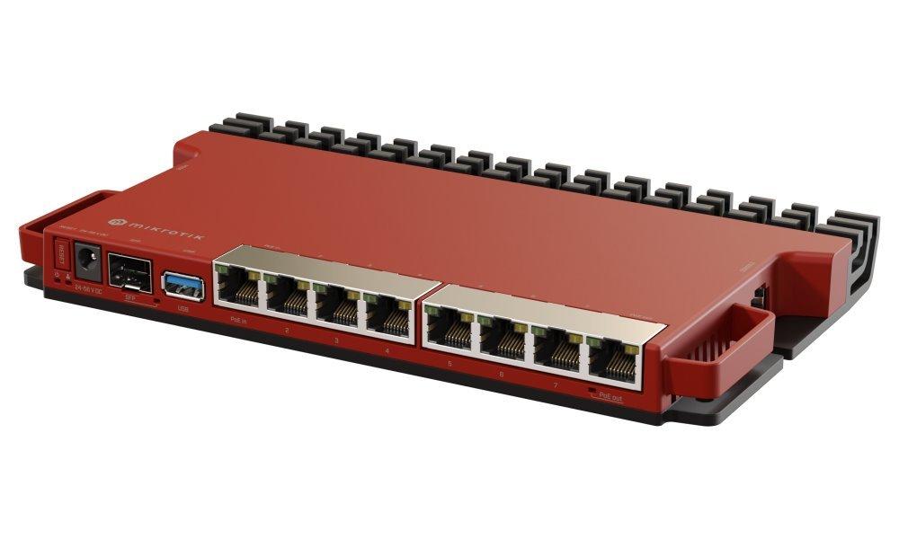 MikroTik L009 router with SFP and PoE for ISP edge sites